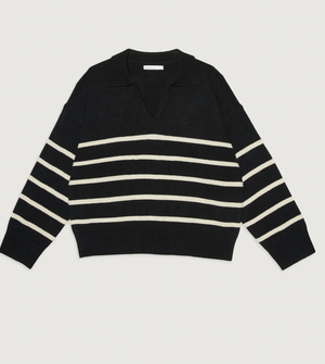 Striped Collared Sweater