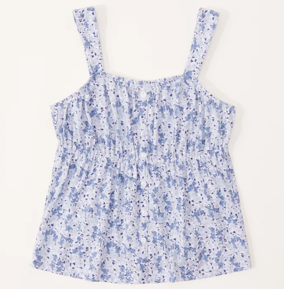 Girls Button-through Cinched Tank