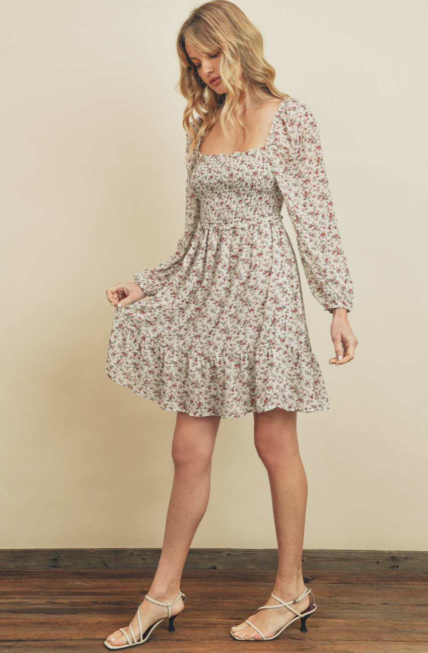 Weekend Square Neck Smocked Dress