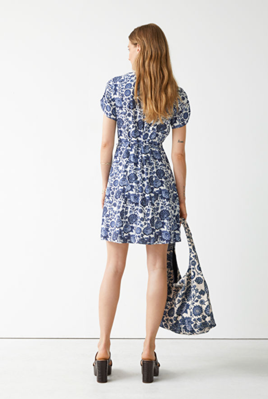 Short Sleeve Mini Wrap Dress