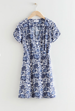 Short Sleeve Mini Wrap Dress