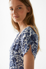 Short Sleeve Mini Wrap Dress