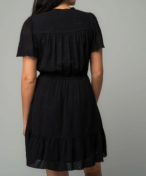Brynn Eyelet Mini Dress Elephant Clouds Apparel Brynn Eyelet Mini Dress Elephant Clouds Apparel