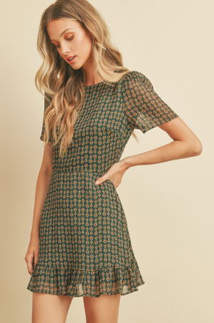 Retro Daisy Mini Dress