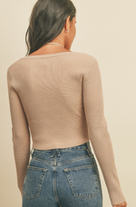 Double Trouble Cropped Sweater Top