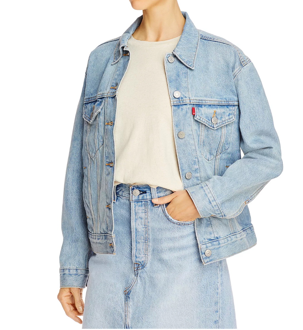 Ex boyfriend Denim Trucker Jacket Elephant Clouds Apparel