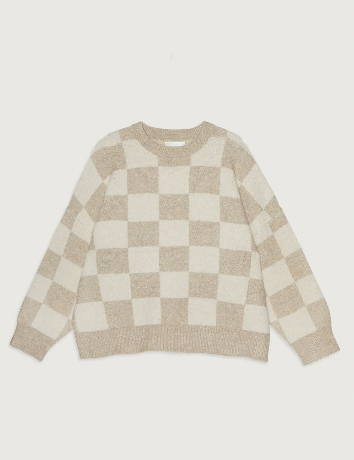 Checked Crewneck Sweater