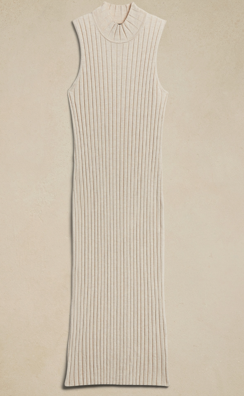 Ribbed Sweater Midi Dress