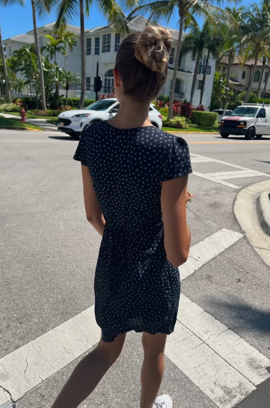 Brandy melville floral wrap top dress