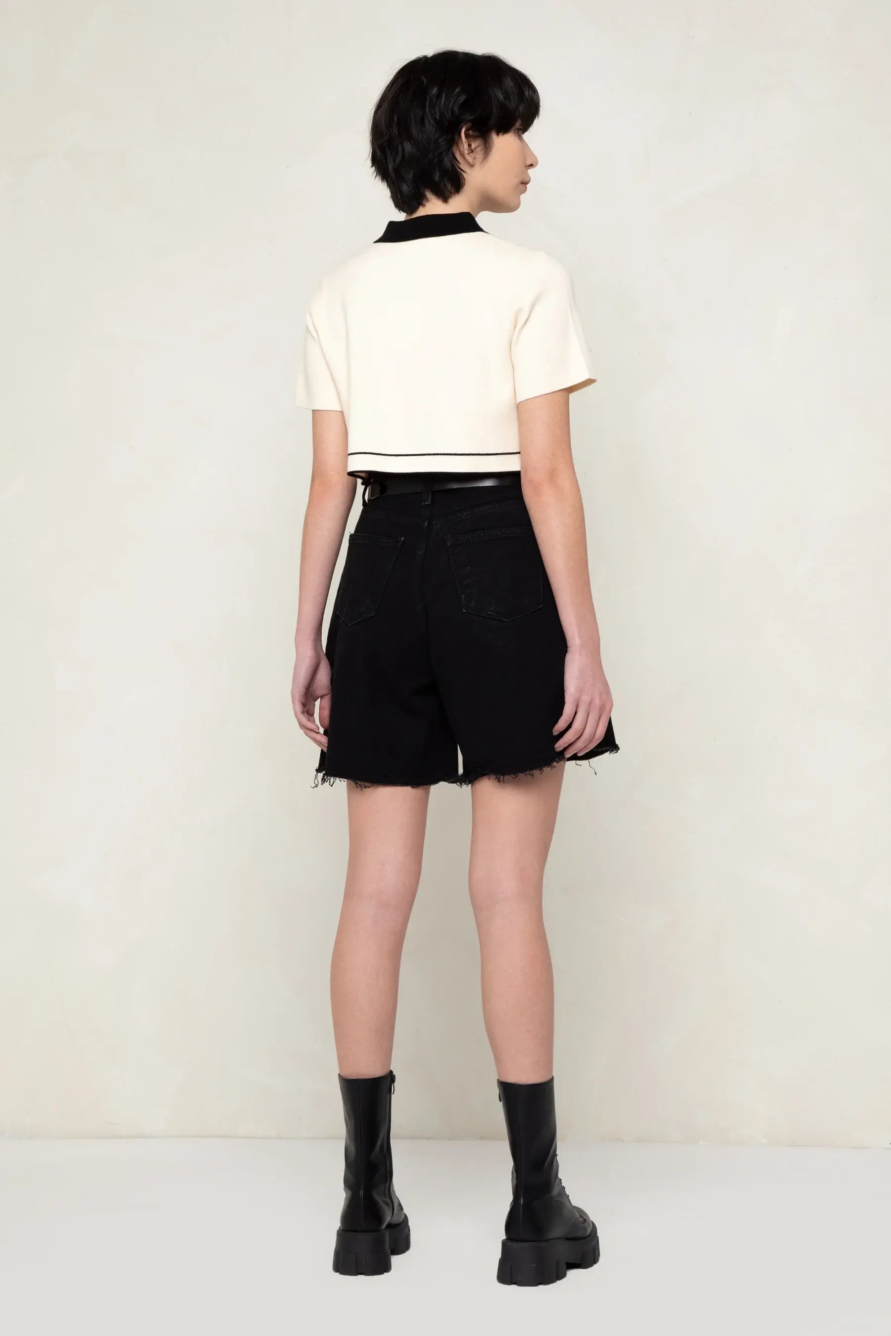 Cropped Knit Blouse + Skirt Set
