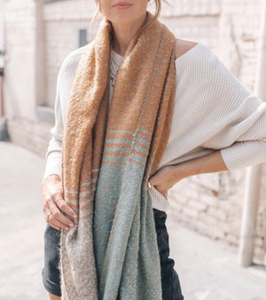 Striped Colorblock Scarf
