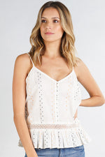 Saddle Stitch Peplum Cami