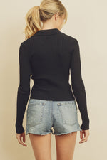 Collared Button Down Knitted Top
