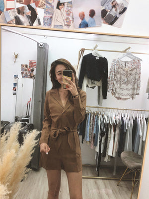 Button Down Shirt Romper