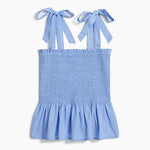 Smocked Tie-Shoulder Top
