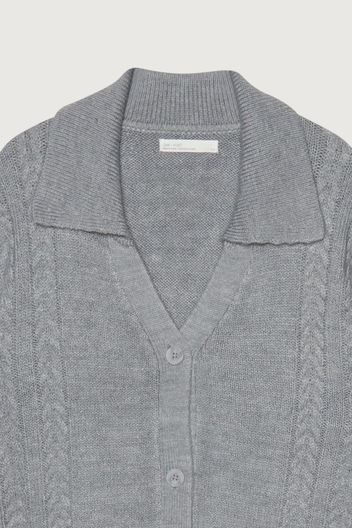 Cable Knit Button Up Cardigan