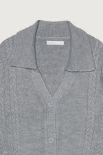 Cable Knit Button Up Cardigan