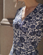 Short Sleeve Mini Wrap Dress