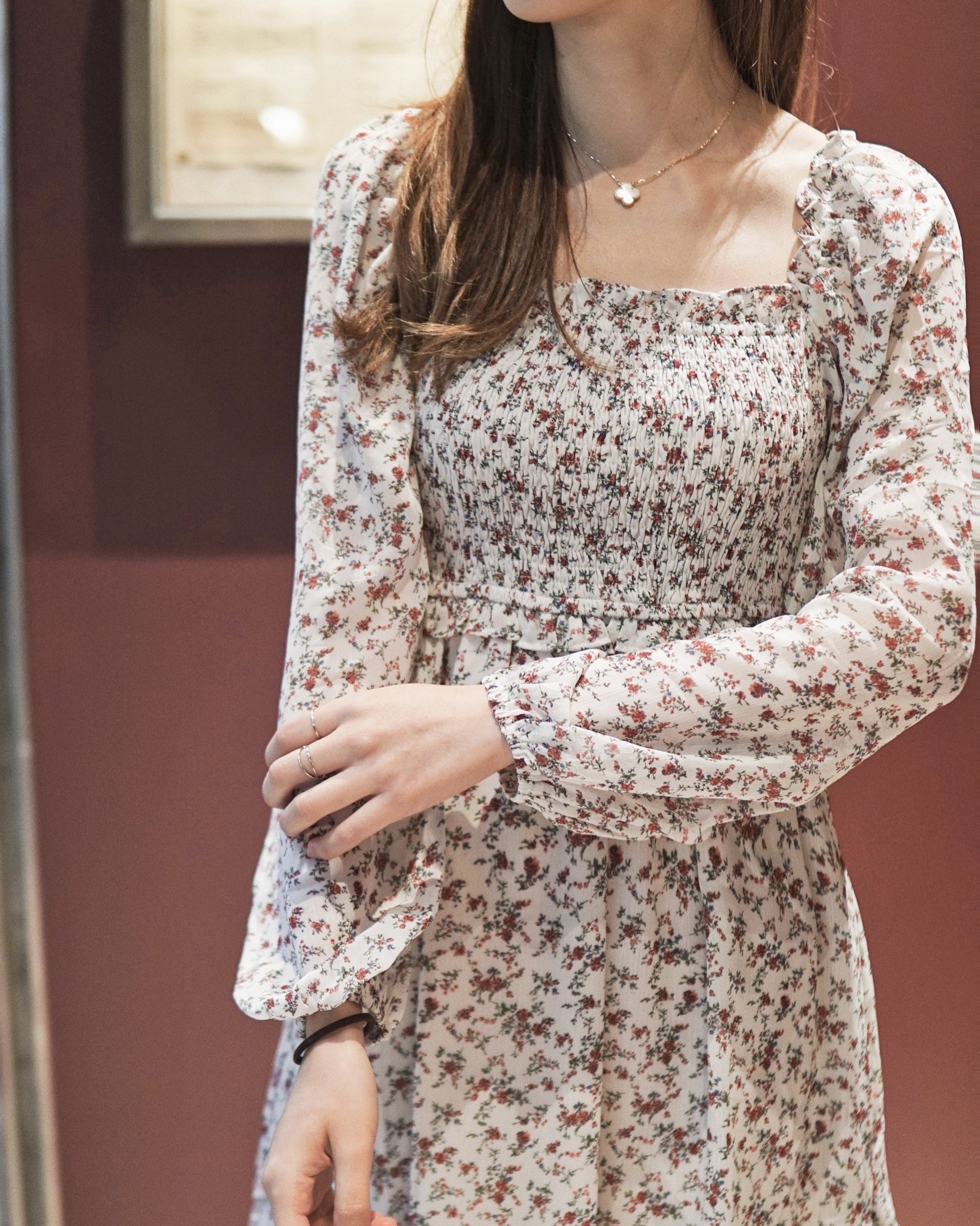 Weekend Square Neck Smocked Dress