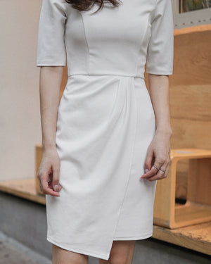 Westwood White Half Sleeve Sheath Dress