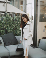 Petite Vegan Suede Trench Coat