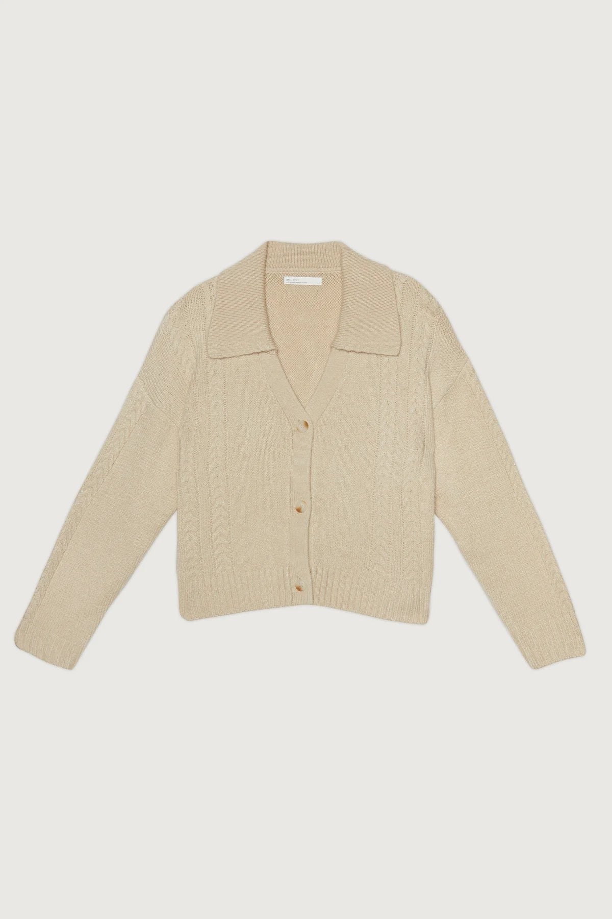 Cable Knit Button Up Cardigan