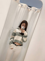 Polo Cropped Stripe Top