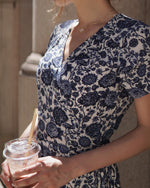 Short Sleeve Mini Wrap Dress