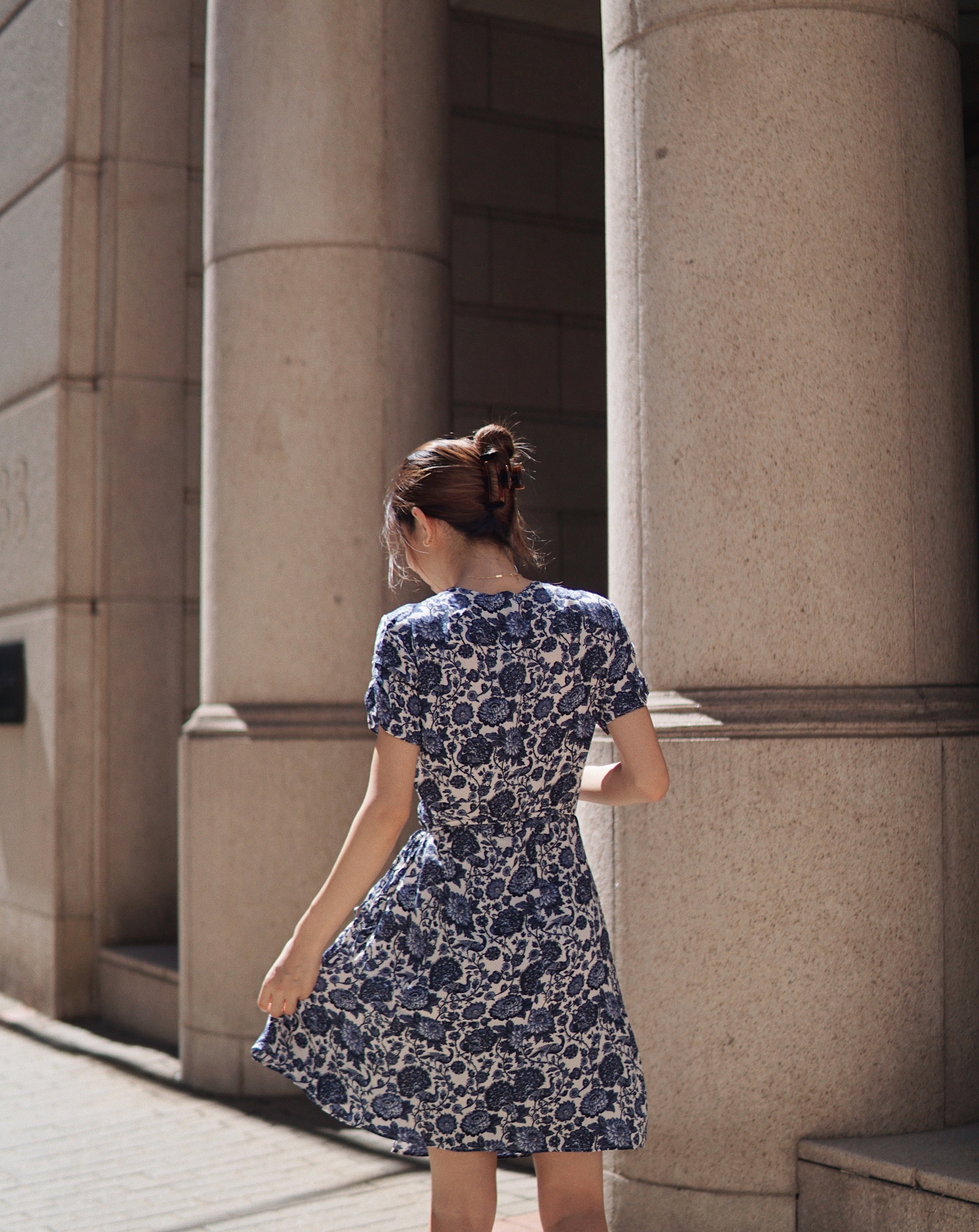 Short Sleeve Mini Wrap Dress