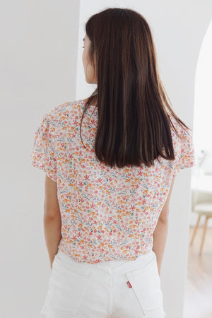 Wild Flower Tie-Front Top