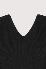 Balloon-Sleeve V Neck Sweater