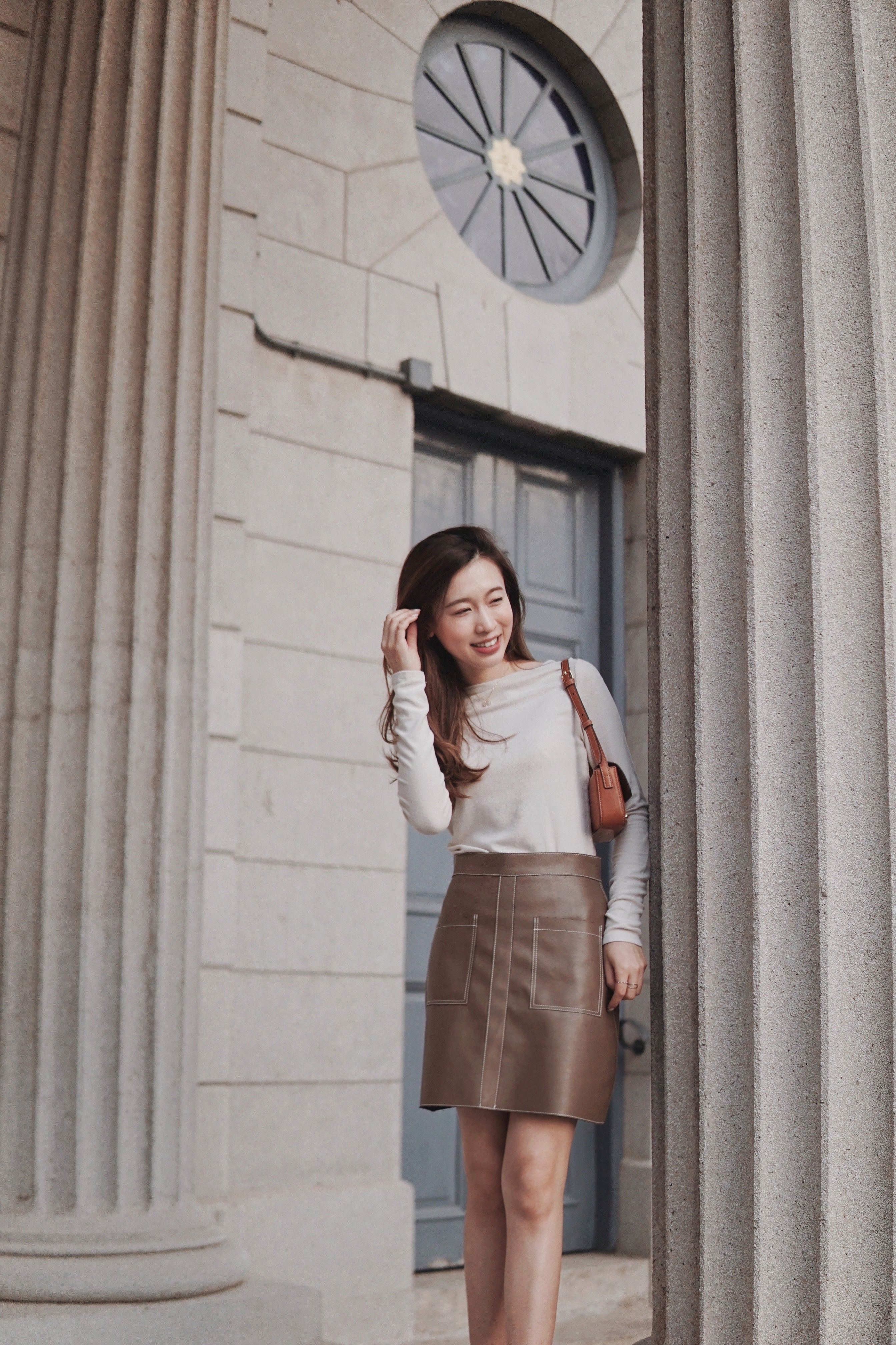 Micro Rib Mock Neck Top