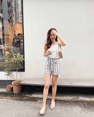 Linen Blend Paperbag Short