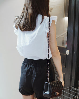 Linen Blend Paperbag Short