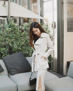 Petite Vegan Suede Trench Coat