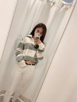 Polo Cropped Stripe Top