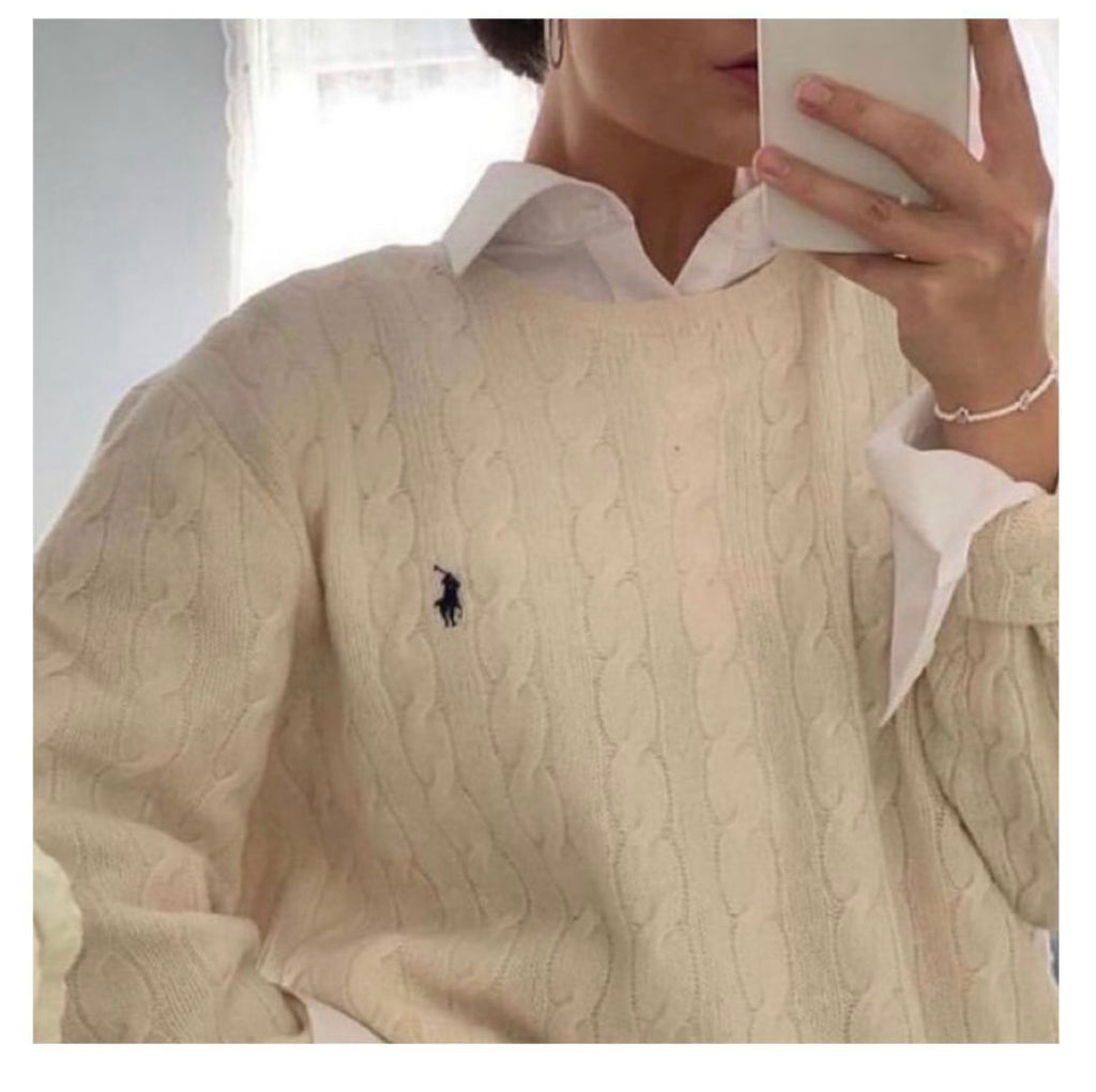 Men Cable Wool-Cashmere Sweater