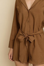 Button Down Shirt Romper