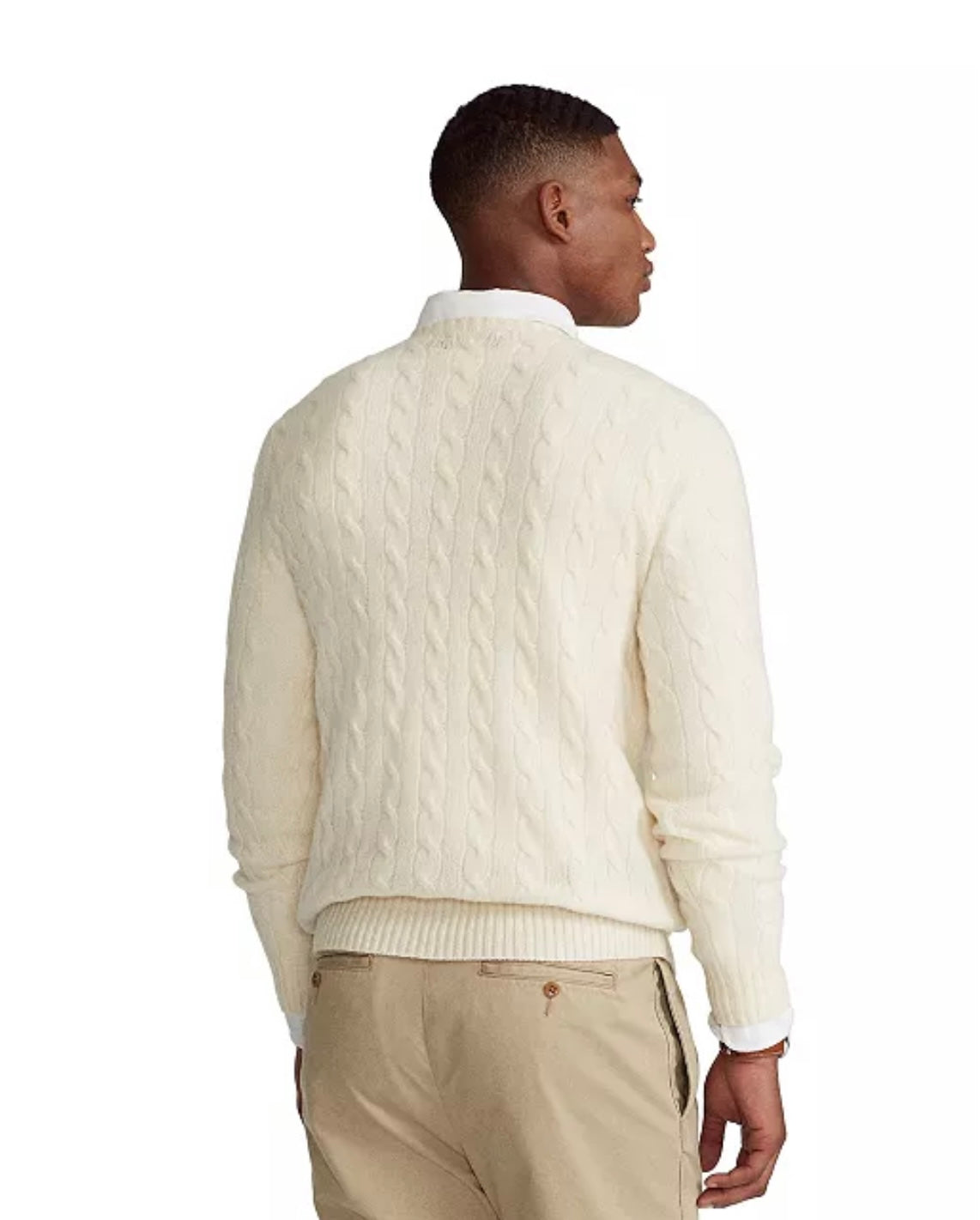 Men Cable Wool-Cashmere Sweater