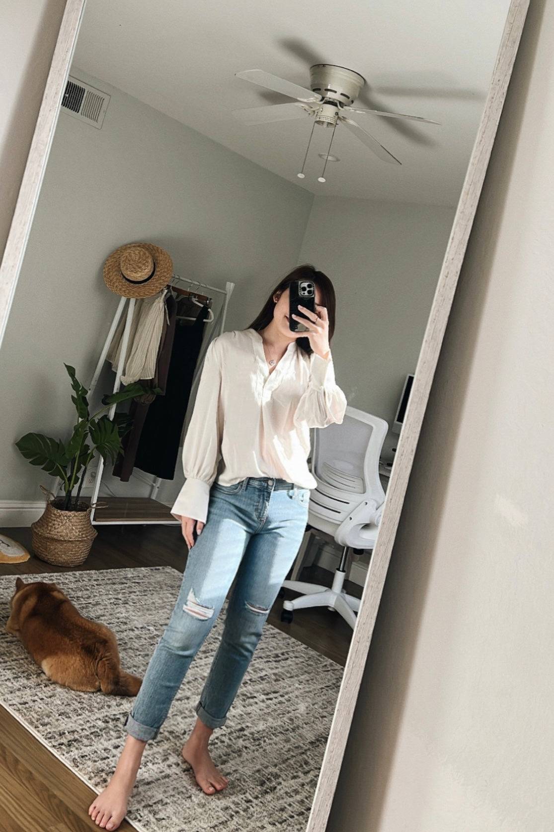 Volume-Sleeve Blouse