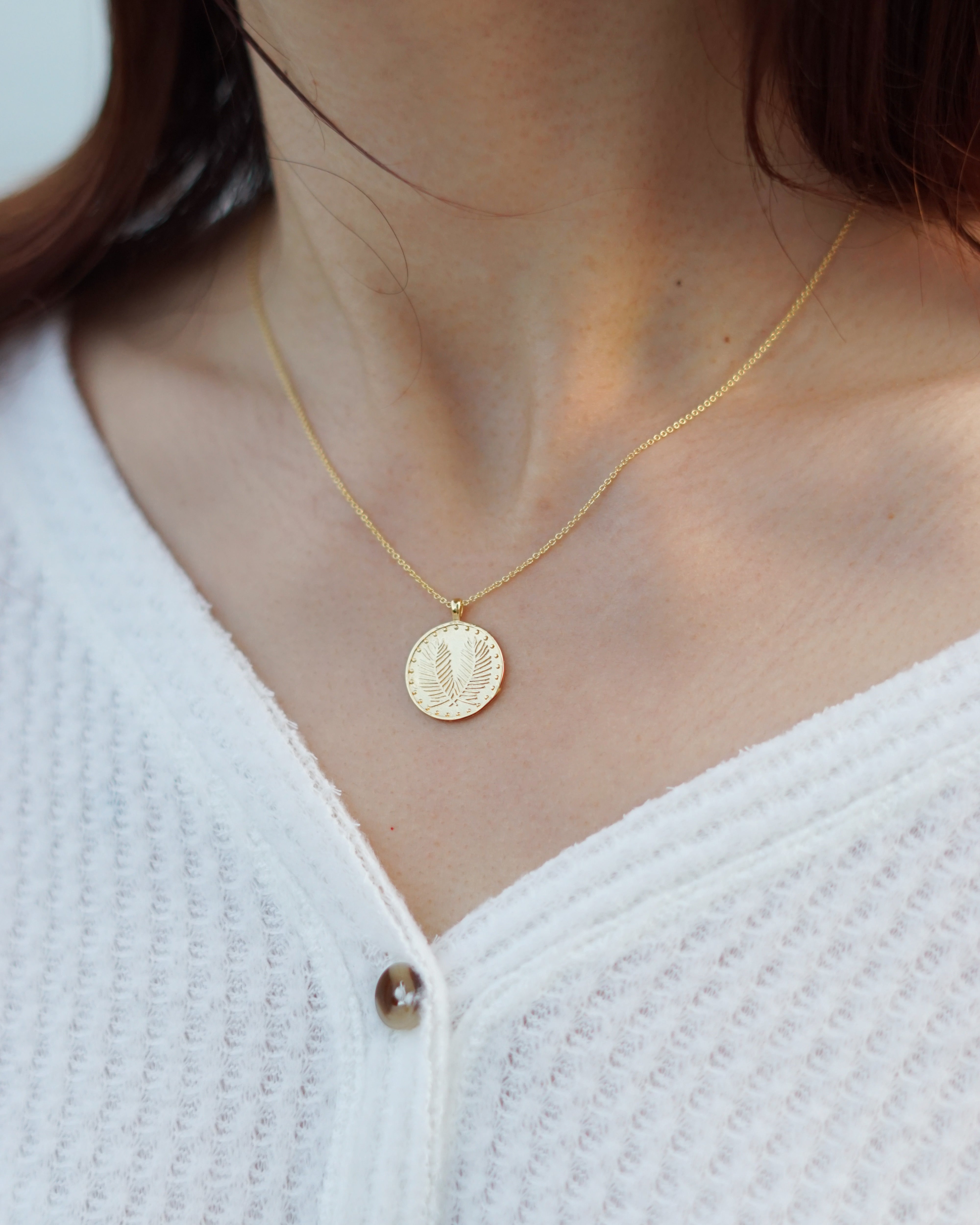Palm Coin Necklace